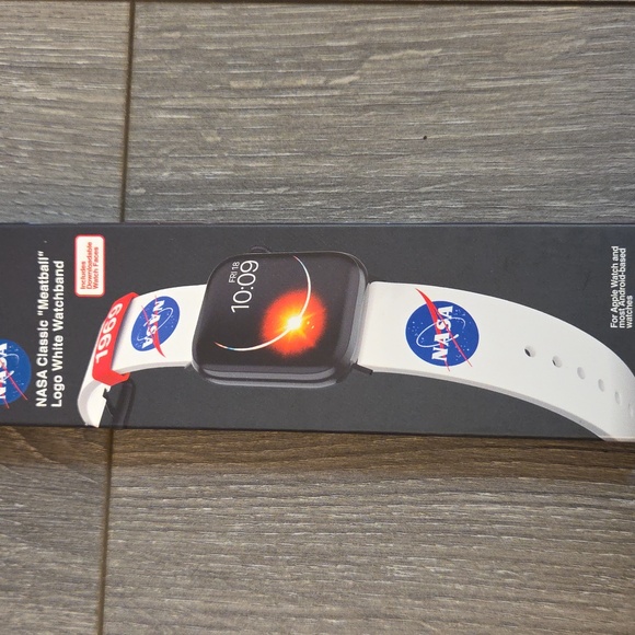 NEW In Box MobyFox Nasa Meatball Logo Silicone Apple Watch Band, Android - Picture 1 of 4